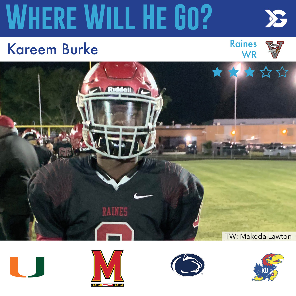 Where Will 3Star WR Kareem Burke Go? ITG Next