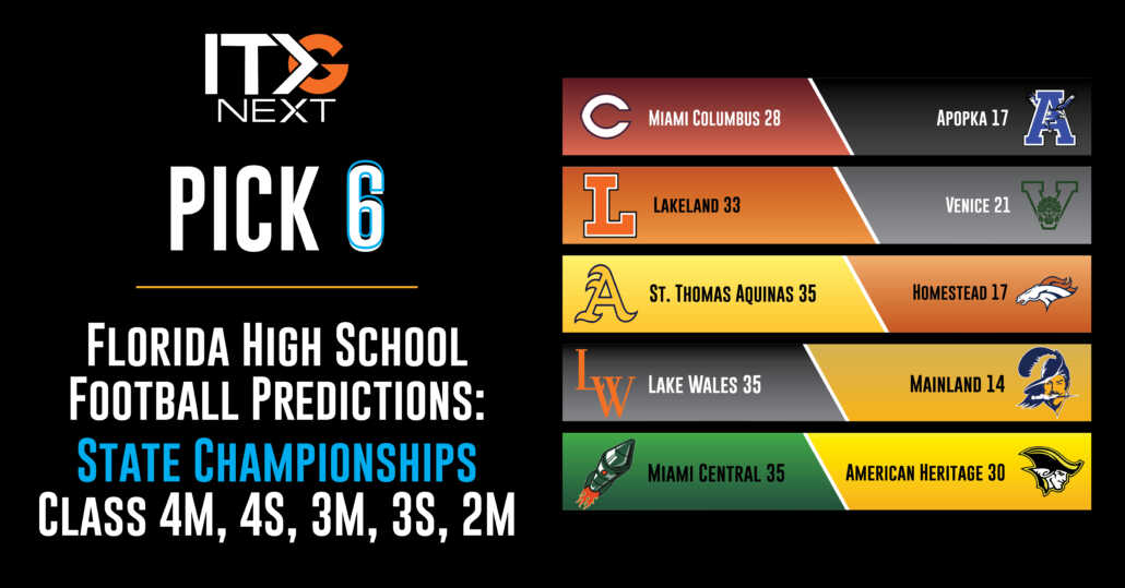 Florida High School Football Predictions State Finals in Classes 4M