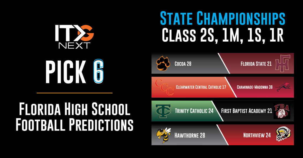 Florida High School Football Predictions: State Finals in Classes 2S, 1M,  1S, 1R - ITG Next